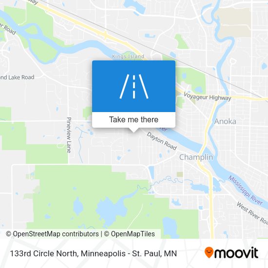 133rd Circle North map