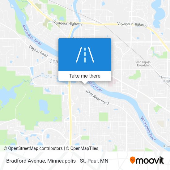 Bradford Avenue map