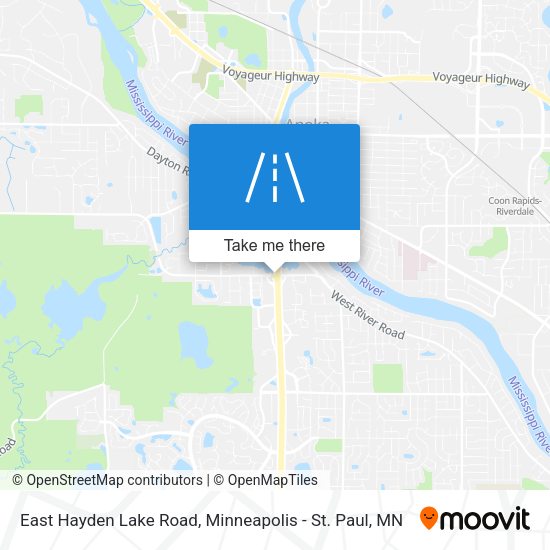 East Hayden Lake Road map