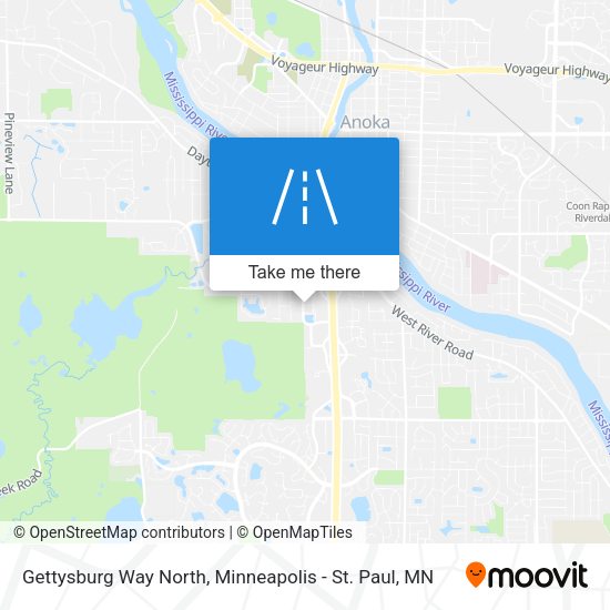 Mapa de Gettysburg Way North