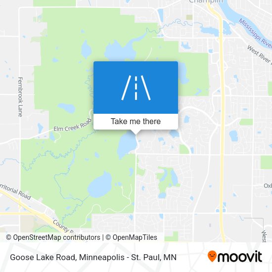 Goose Lake Road map