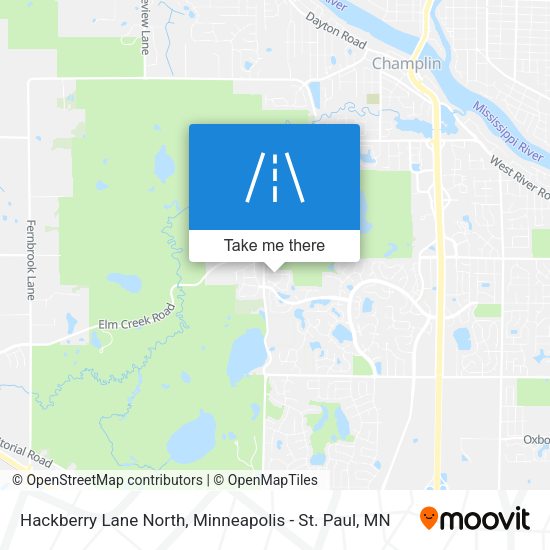 Hackberry Lane North map
