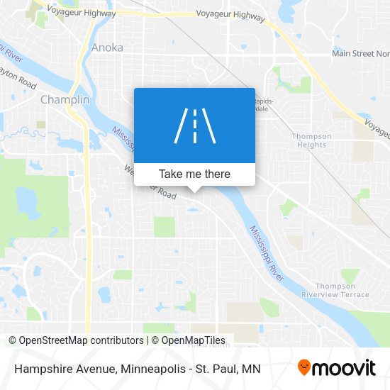 Hampshire Avenue map