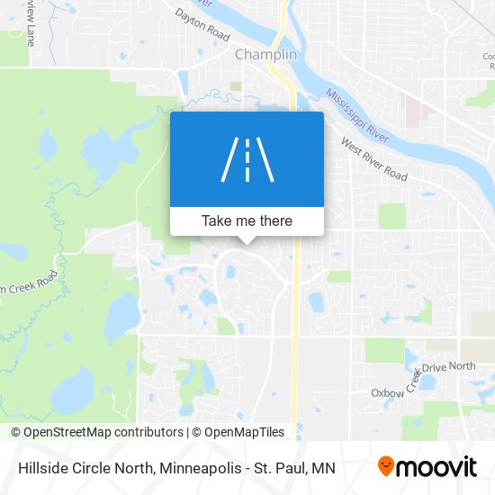 Hillside Circle North map