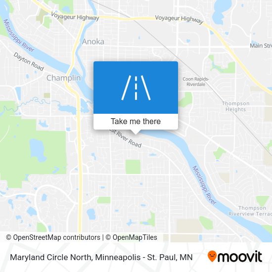 Maryland Circle North map
