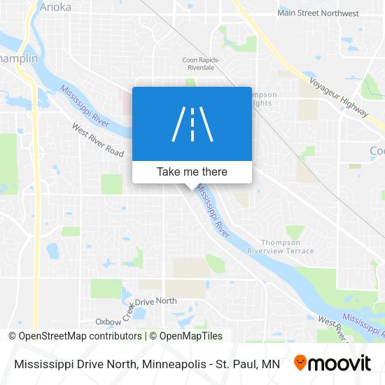 Mapa de Mississippi Drive North