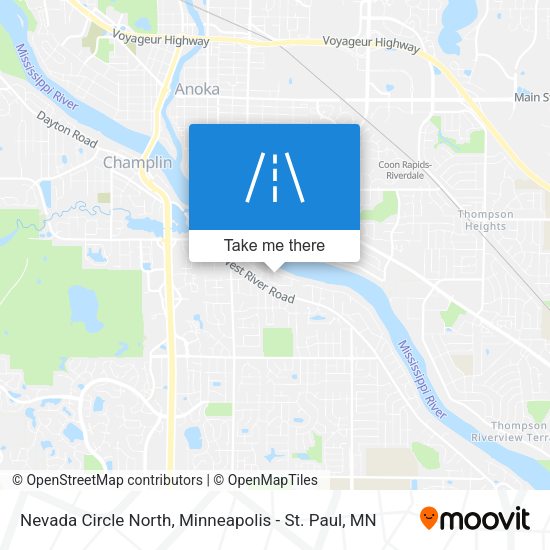 Nevada Circle North map