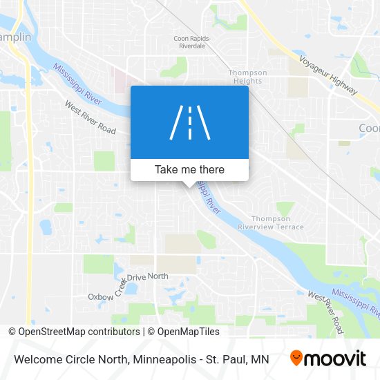 Welcome Circle North map