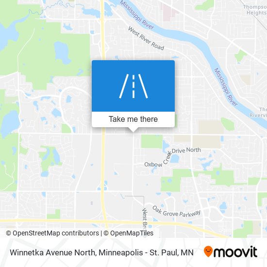 Mapa de Winnetka Avenue North