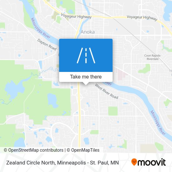 Mapa de Zealand Circle North
