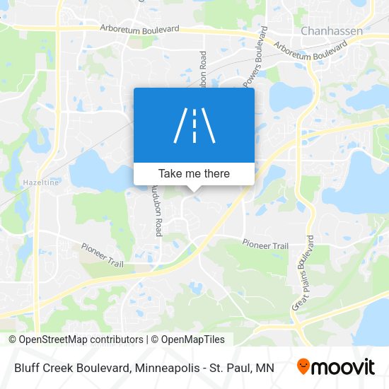 Bluff Creek Boulevard map
