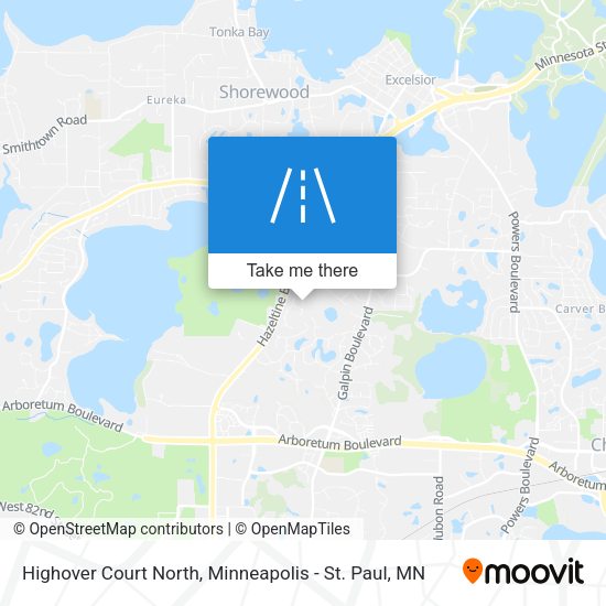 Highover Court North map