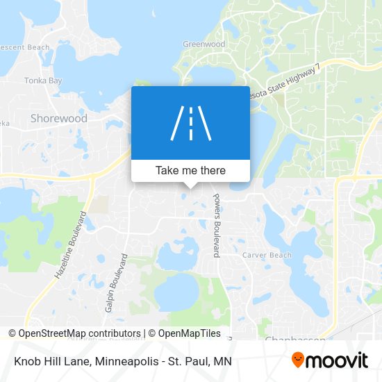Knob Hill Lane map