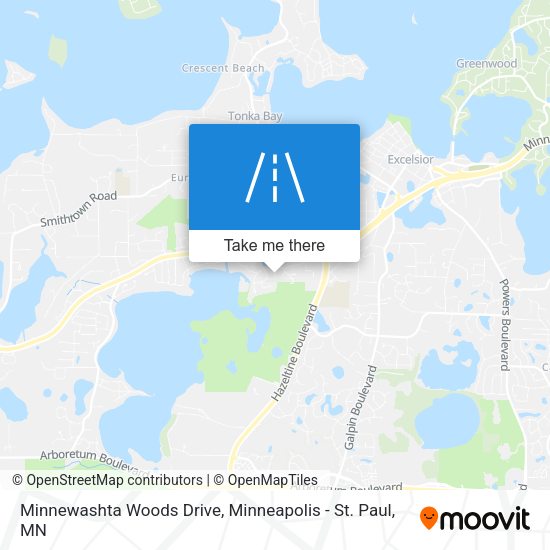 Minnewashta Woods Drive map