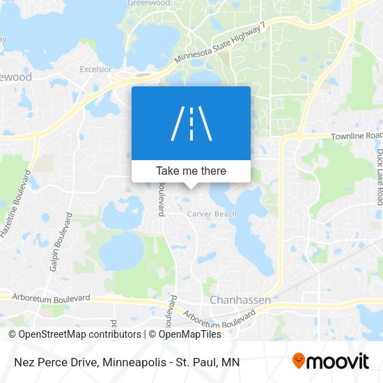Nez Perce Drive map