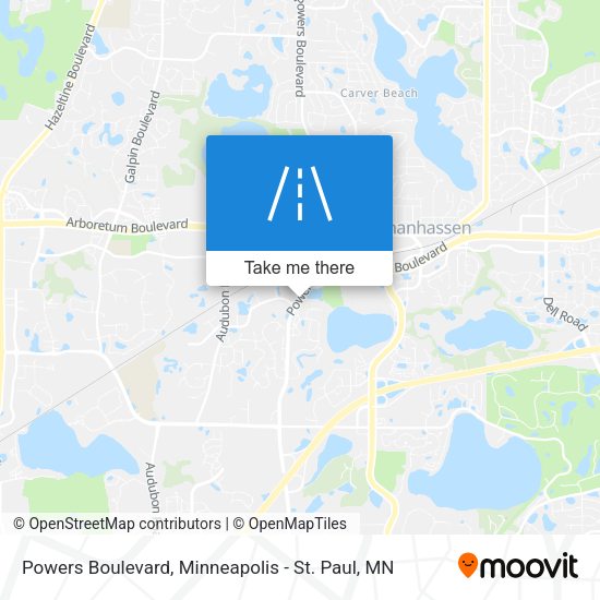 Powers Boulevard map