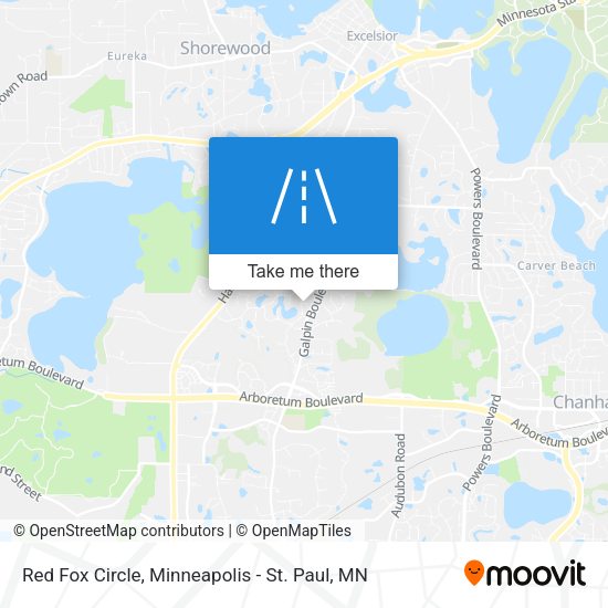 Red Fox Circle map
