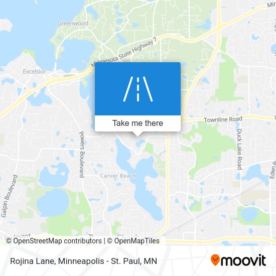 Rojina Lane map