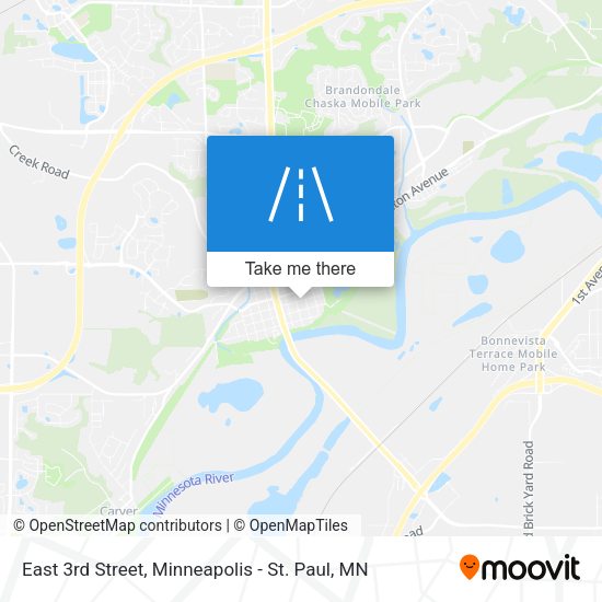 East 3rd Street map