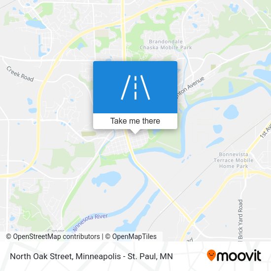 North Oak Street map
