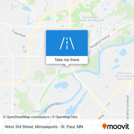 West 3rd Street map