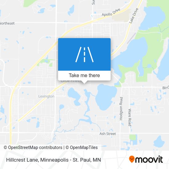 Hillcrest Lane map