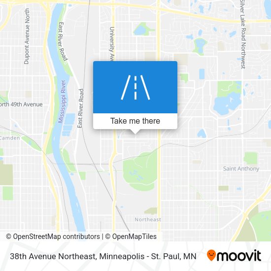 38th Avenue Northeast map