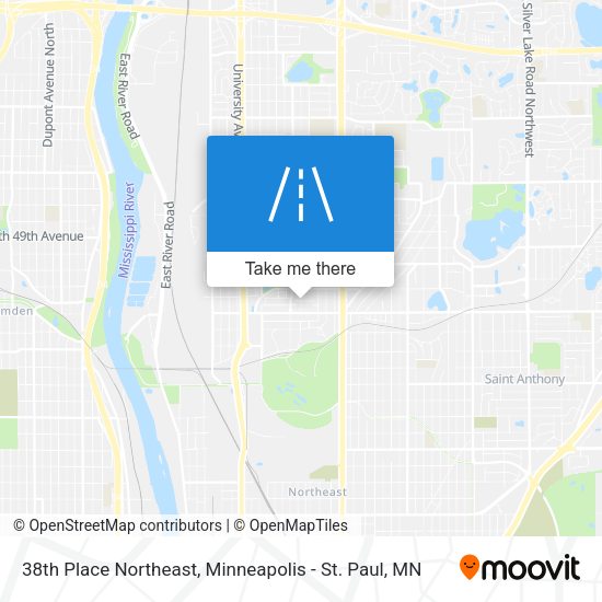 Mapa de 38th Place Northeast