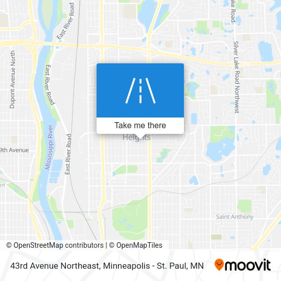 43rd Avenue Northeast map