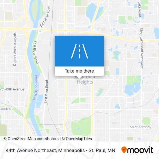 44th Avenue Northeast map