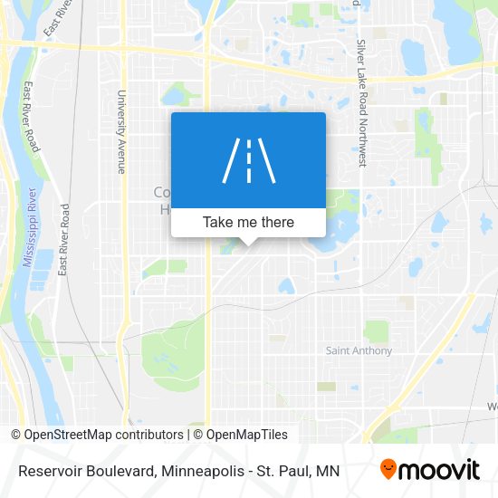 Reservoir Boulevard map