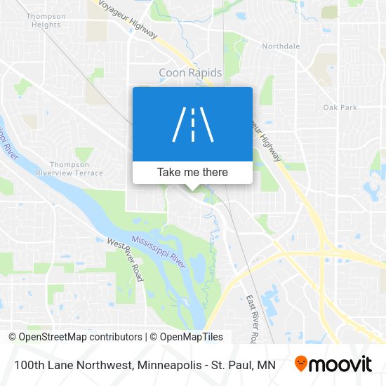 100th Lane Northwest map