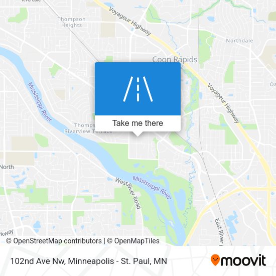 102nd Ave Nw map
