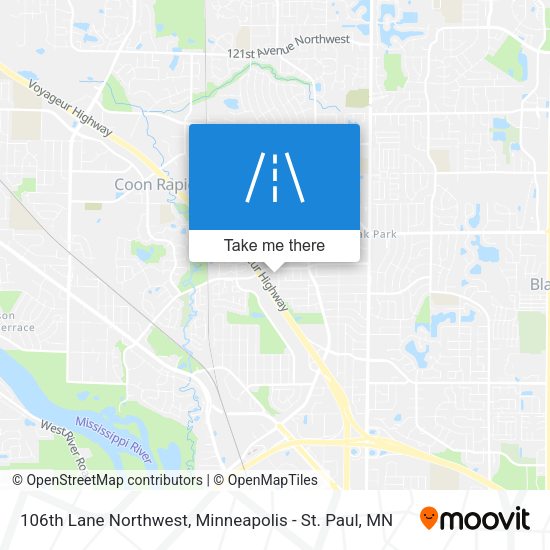 106th Lane Northwest map