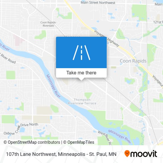 107th Lane Northwest map
