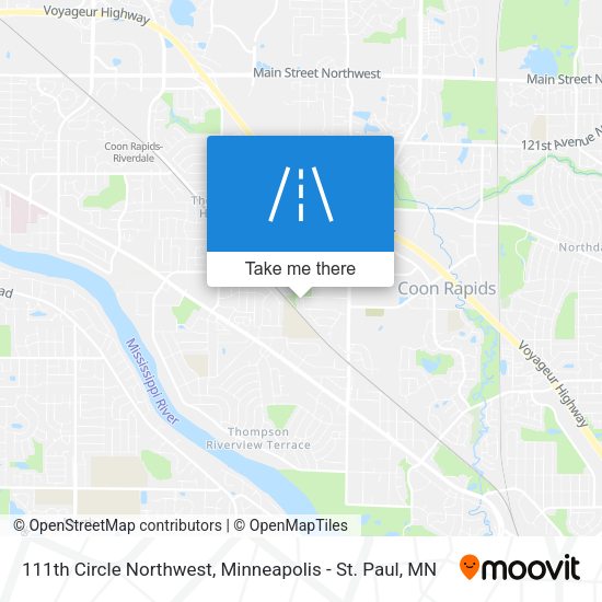 111th Circle Northwest map