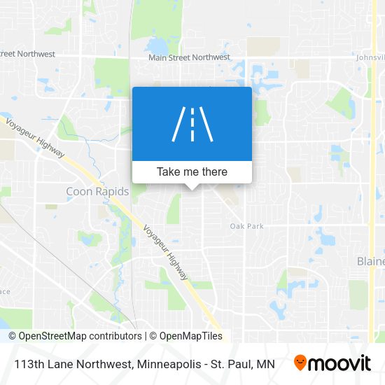 113th Lane Northwest map