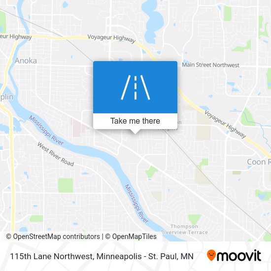 Mapa de 115th Lane Northwest