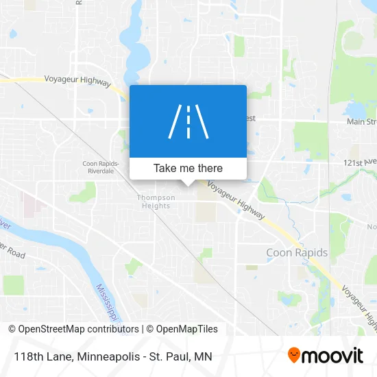 118th Lane map