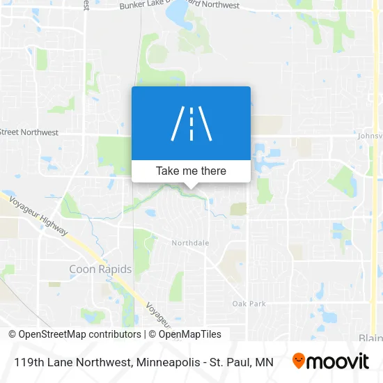119th Lane Northwest map