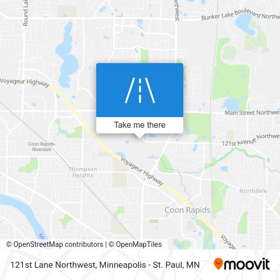 Mapa de 121st Lane Northwest
