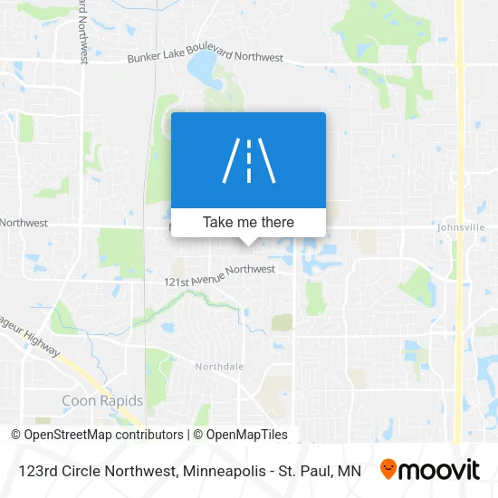 123rd Circle Northwest map