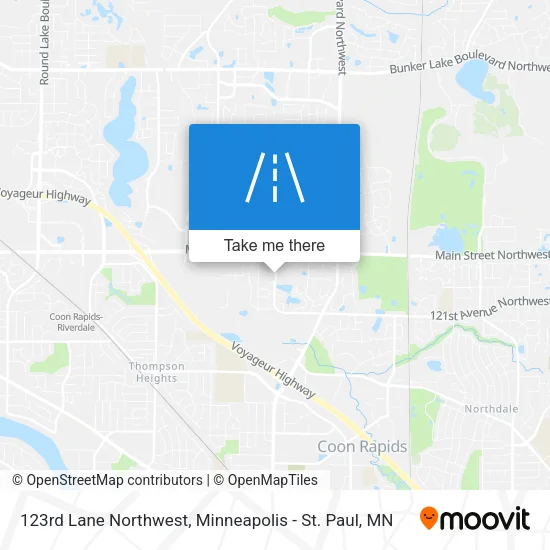 123rd Lane Northwest map