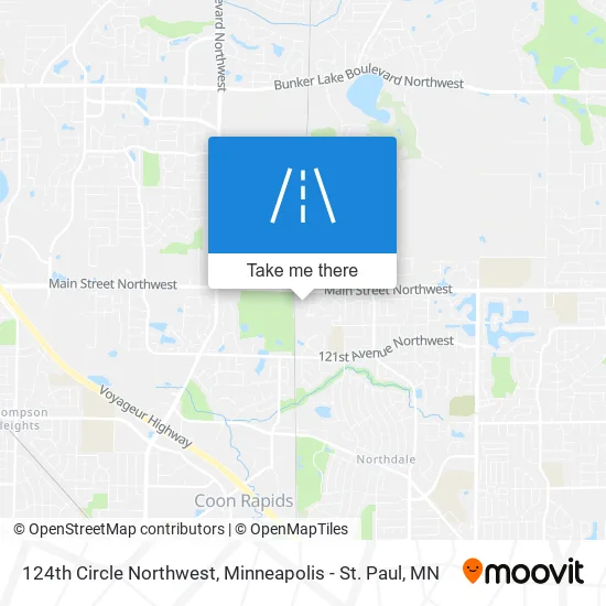 124th Circle Northwest map