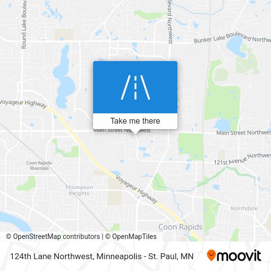 124th Lane Northwest map