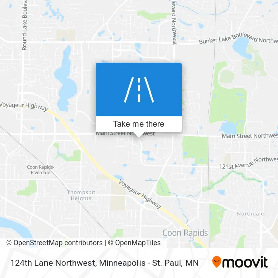 124th Lane Northwest map
