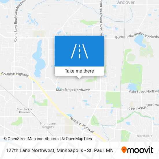 127th Lane Northwest map