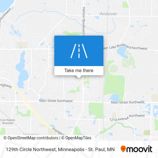 129th Circle Northwest map