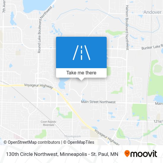 130th Circle Northwest map