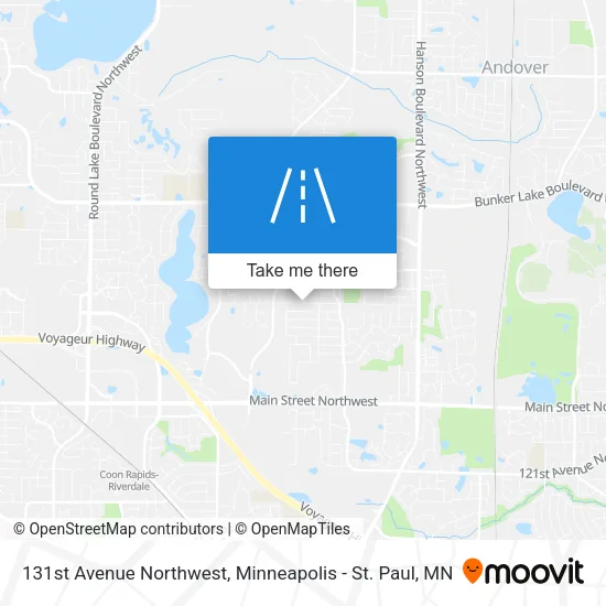 131st Avenue Northwest map